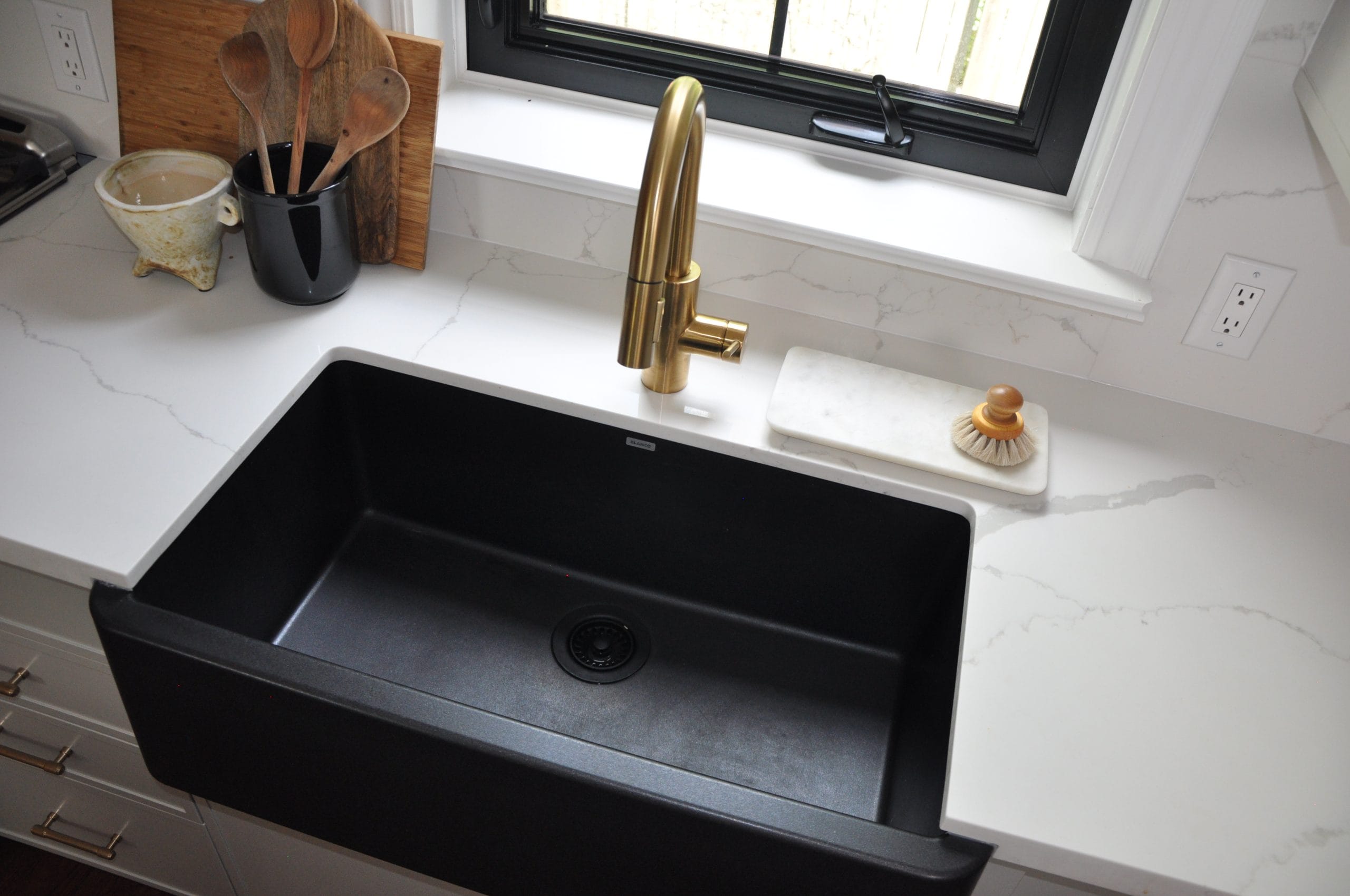 Black Farmhouse Sink Kitchen Renovation