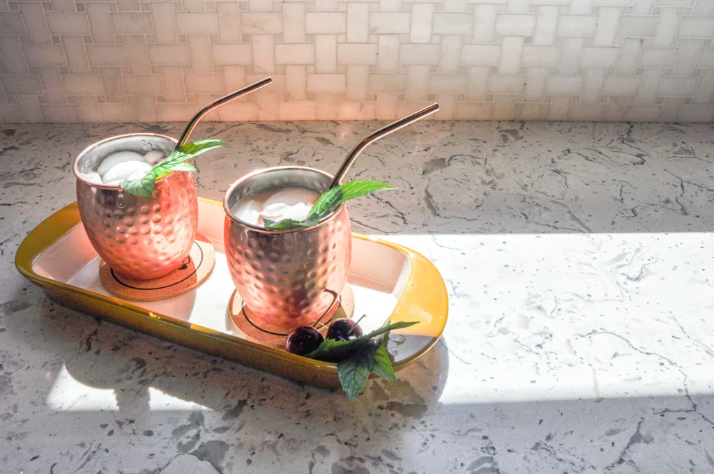 coctails on countertop, kitchen renovation burlington